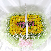 노랑장미사랑해바구니